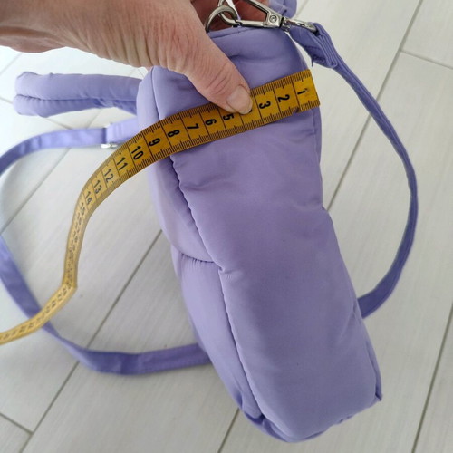 Stradivarius shoulder bag like new, purple, puffer jacket fabric