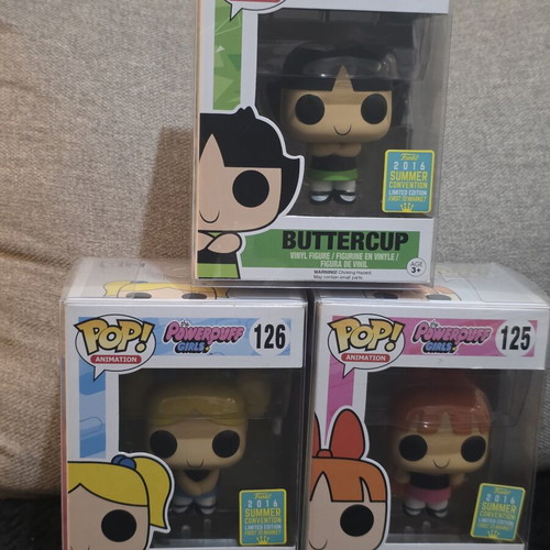 Funko Pop Powerpuff Girls Bundle used, Blossom Bubbles Buttercup 2016