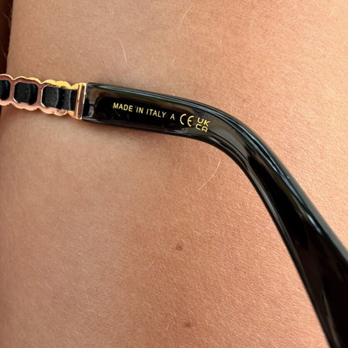 Chanel women's sunglasses black and gold, new model