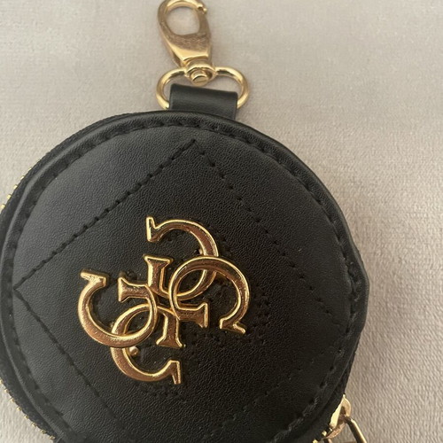 Guess small round coin purse keychain like new