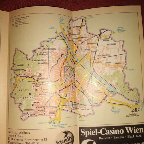 Vienna map used, at least 20 years old