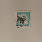 Stamp with rocket like new