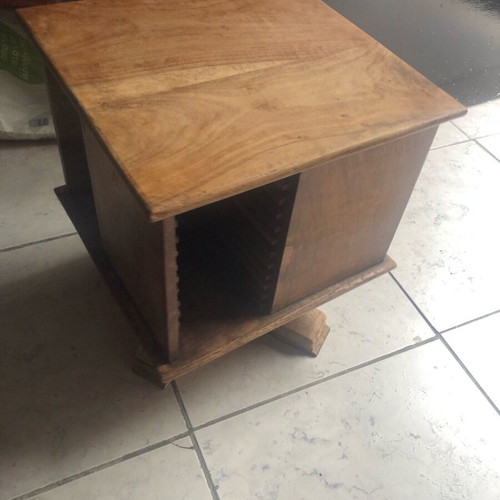 Handmade CD cabinet for 48 CDs like new, unique rotating