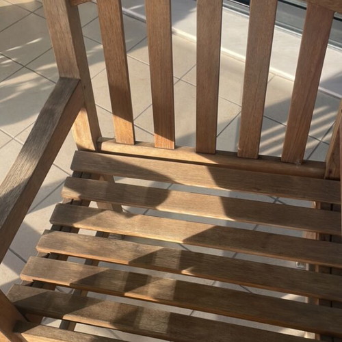 Wooden chairs, set of 3, for veranda or garden