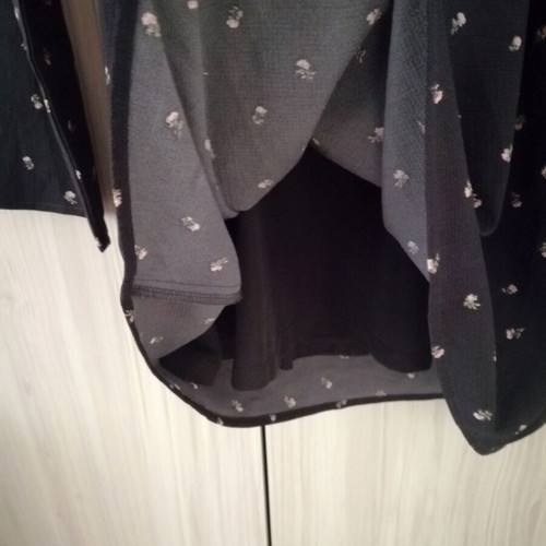 H&M women's short dress with long wide sleeves, floral print, size S (EU 36)