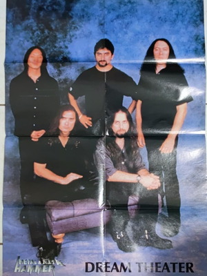 Double-sided Iron Maiden / Dream Theater poster used from Metal Hammer