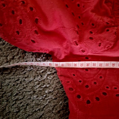 Meadow Rhodes maxi dress embroidered, like new, raspberry red