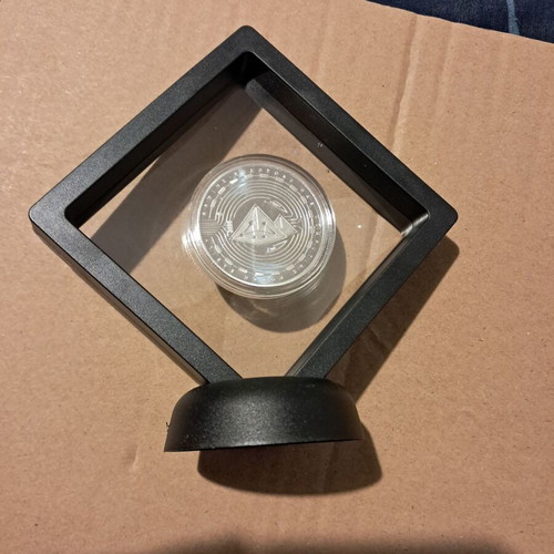 Ethereum collectible coin silver new in black case 11cm height