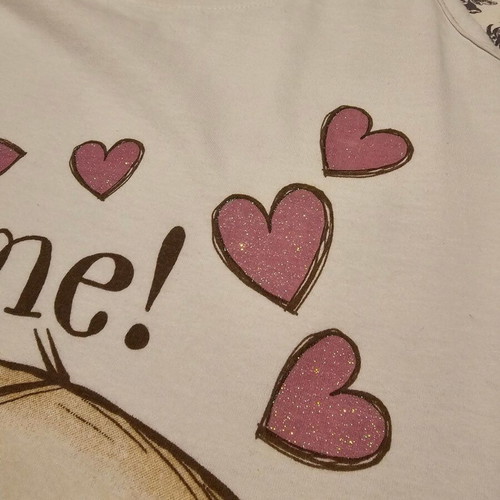 Forever Friends nightdress L/XL like new, white with pink hearts