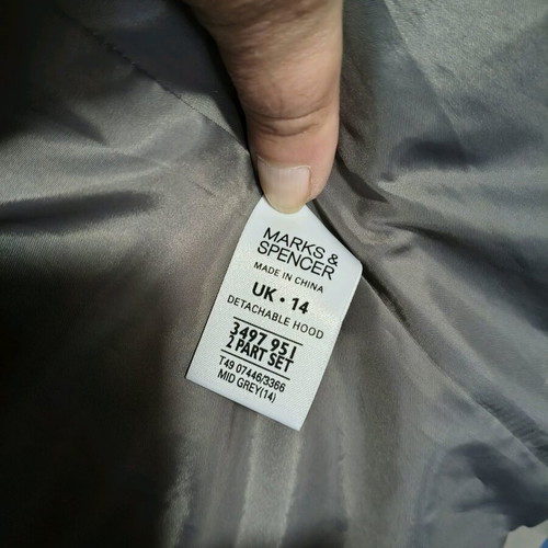 Marks and Spencer lightweight jacket like new, grey-beige, size 14