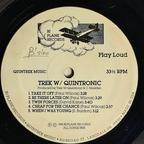 Trek With Quintronic vinyl like new, electronic music