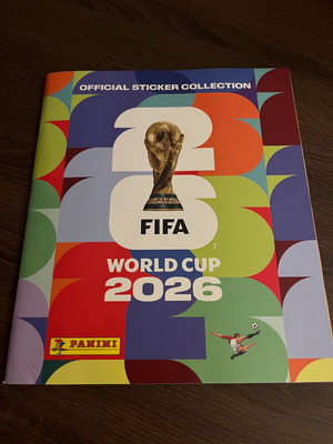 Panini World Cup 2026 sticker album, new with initial stickers
