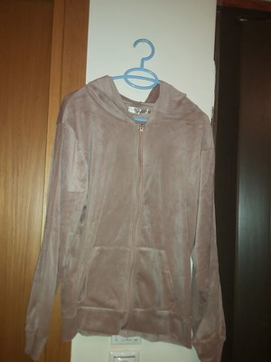 Velvet cardigan soft pink, like new, sizes L-XL