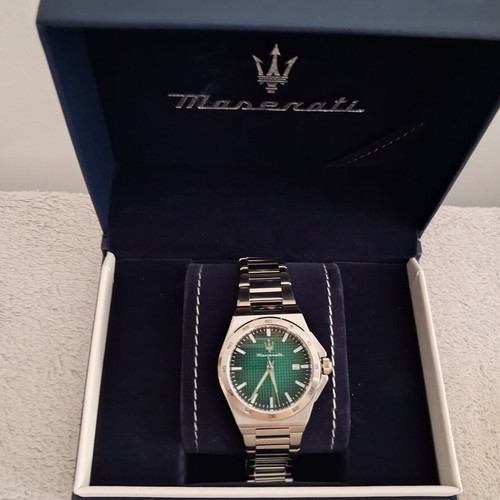 Maserati men's wristwatch, grey and green
