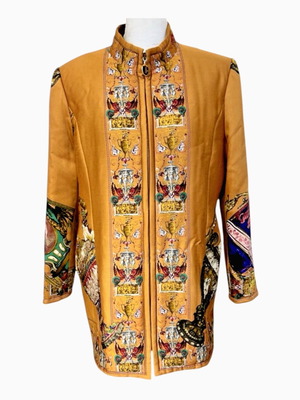 LANCETTI σακάκι tailored από μετάξι, σαν καινούργιο, πολύχρωμο, μέγεθος 42