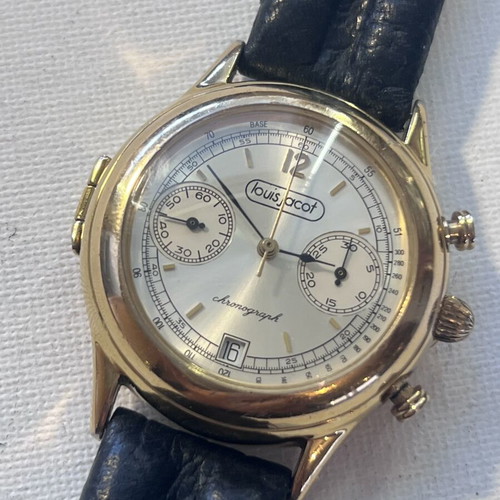 Louis Jacot Poljot Vintage Wristwatch used, 33mm, gold color