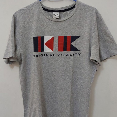 Zara men's t-shirt size S like new, gray multicolor