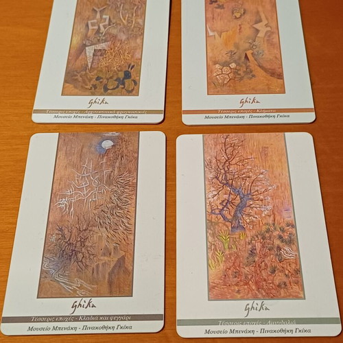 Collectible phone cards set with artworks by Nikos Hadjikyriakos-Ghika like new