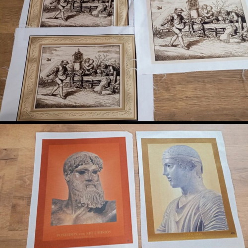 Engravings on Fabric by Ludwig Richter, set of 13, new