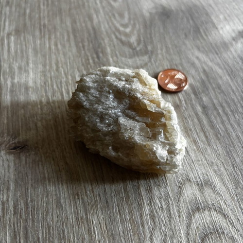 Honey Calcite raw crystal cluster