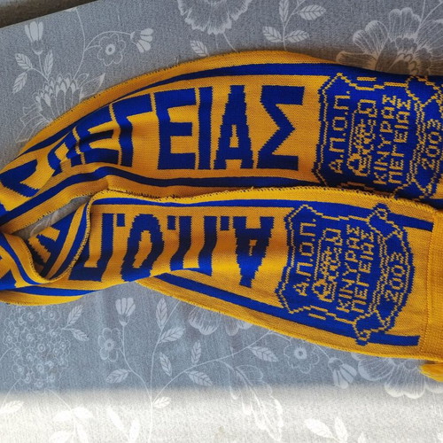 APOP Kinyras Peyias FC Football Knitted Scarf like new, authentic