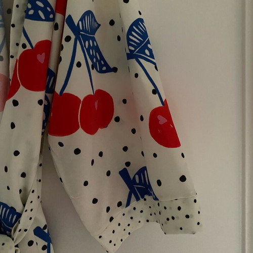 Summer kimono Petit Boutik one size like new, white and red