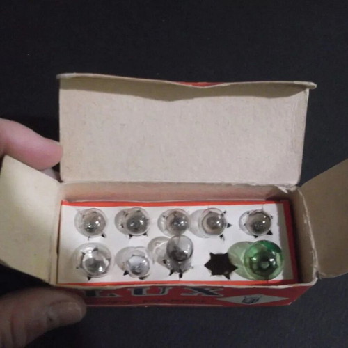 Vintage LUX car bulbs Greek made, like new, pack of 9