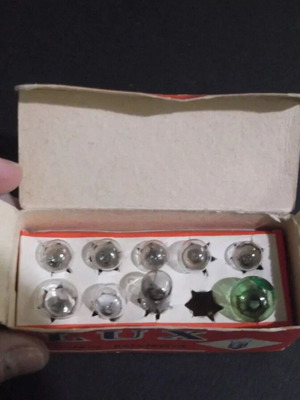Vintage LUX car bulbs Greek made, like new, pack of 9