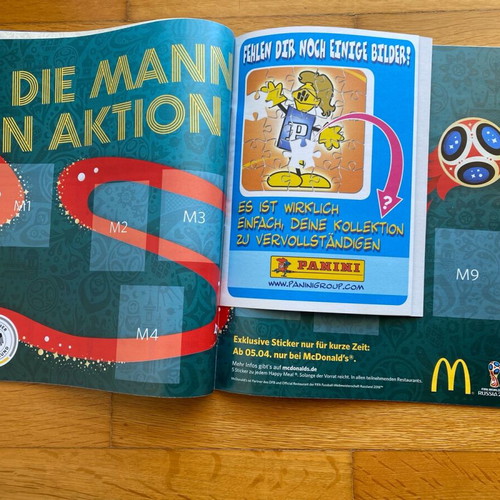 Panini World Cup 2018 πλήρες ακόλλητο σετ αυτοκόλλητα και κενό άλμπουμ σαν καινούργιο