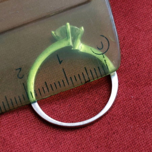 925 ring with diamond new, silver