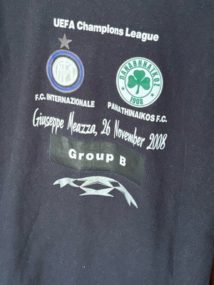 Panathinaikos FC 2008 T-shirt used, long sleeve black XL