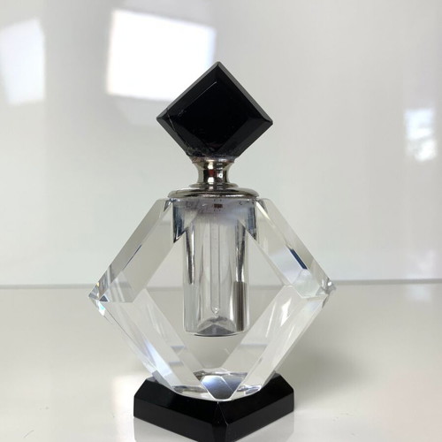 Glass perfume bottle used, fragrance container