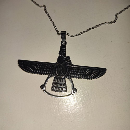 Persian Faravahar symbol pendant made of stainless steel new