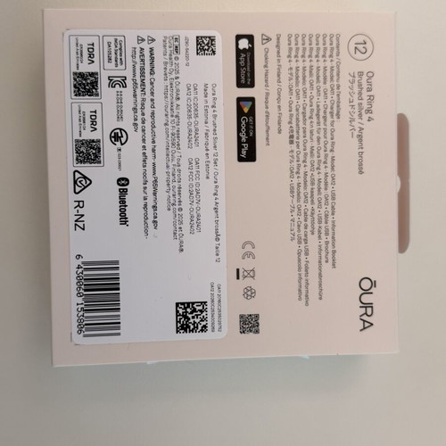 Oura Ring 4 Brushed Silver Size 12 new, sealed