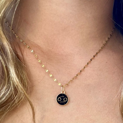 Zodiac jewelry new, gold-colored stainless steel