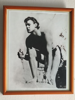 Vintage Tarzan (Johnny Weissmuller) photographic frame, 1980s
