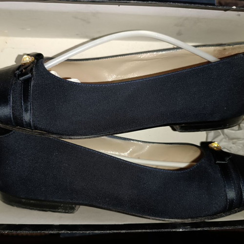 Kalogiropou ballerina shoes like new, black and blue, size 38-38.5