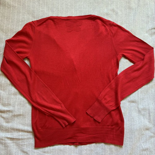 Red Hot Deux Pièces Knit Bundle V-Neck Cardigan & Wool Blend Jumper Set Size M