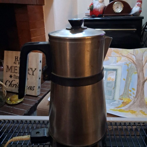 Antique coffee maker used from the 80s era