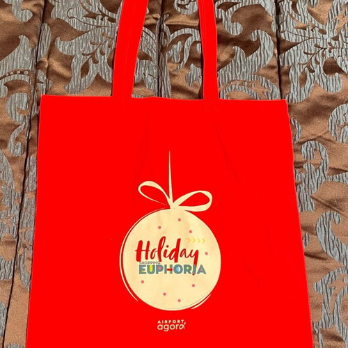 Tote fabric bag Holiday Shopping Euphoria like new