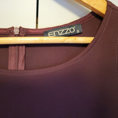 Enzzo dress small, dark brown-red bordeaux