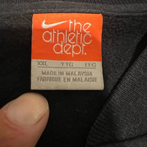 Nike Hoodie Athletic Dept size XXL like new, black athletic zip-up sweatshirt