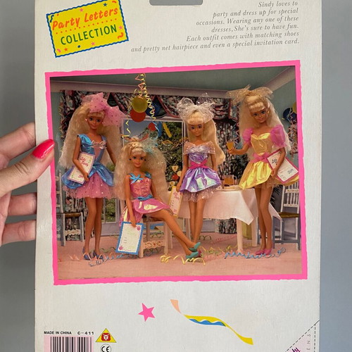 Hasbro Sindy Fashions Party Letters Collection outfit set 1990 new