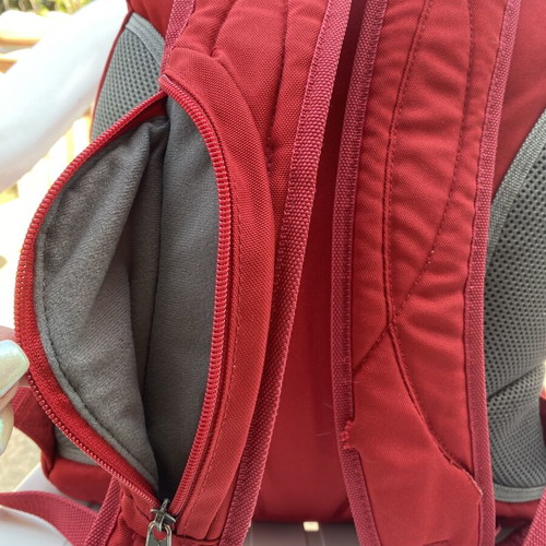 Champion backpack red, like new, large capacity with multiple compartments