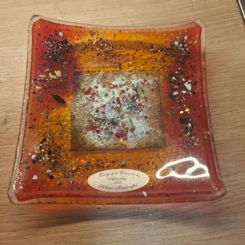 Glass candle holder like new