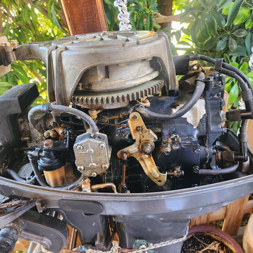 Tohatsu 25 outboard motor, long shaft