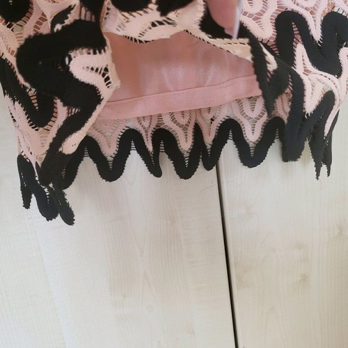Lace dress S/M, pink and black