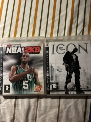 PlayStation 3 NBA 2K9 and Def Jam Icon games used