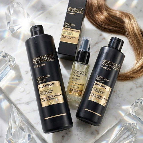 Avon Ultimate Shine hair set with Crystal Light Technology, new