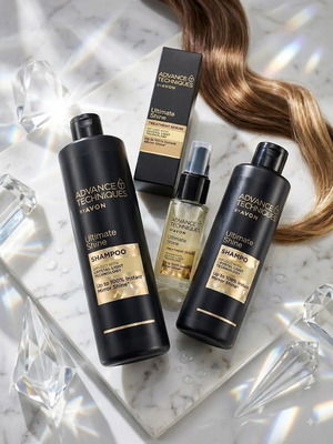 Avon Ultimate Shine hair set with Crystal Light Technology, new